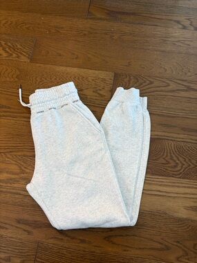Light Gray Jogger Sweatpants with Elastic Waistband